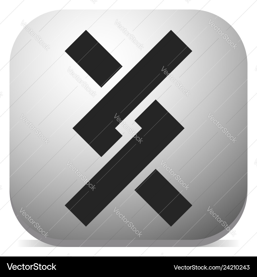 Overlapping intersecting knotted lines icon Vector Image