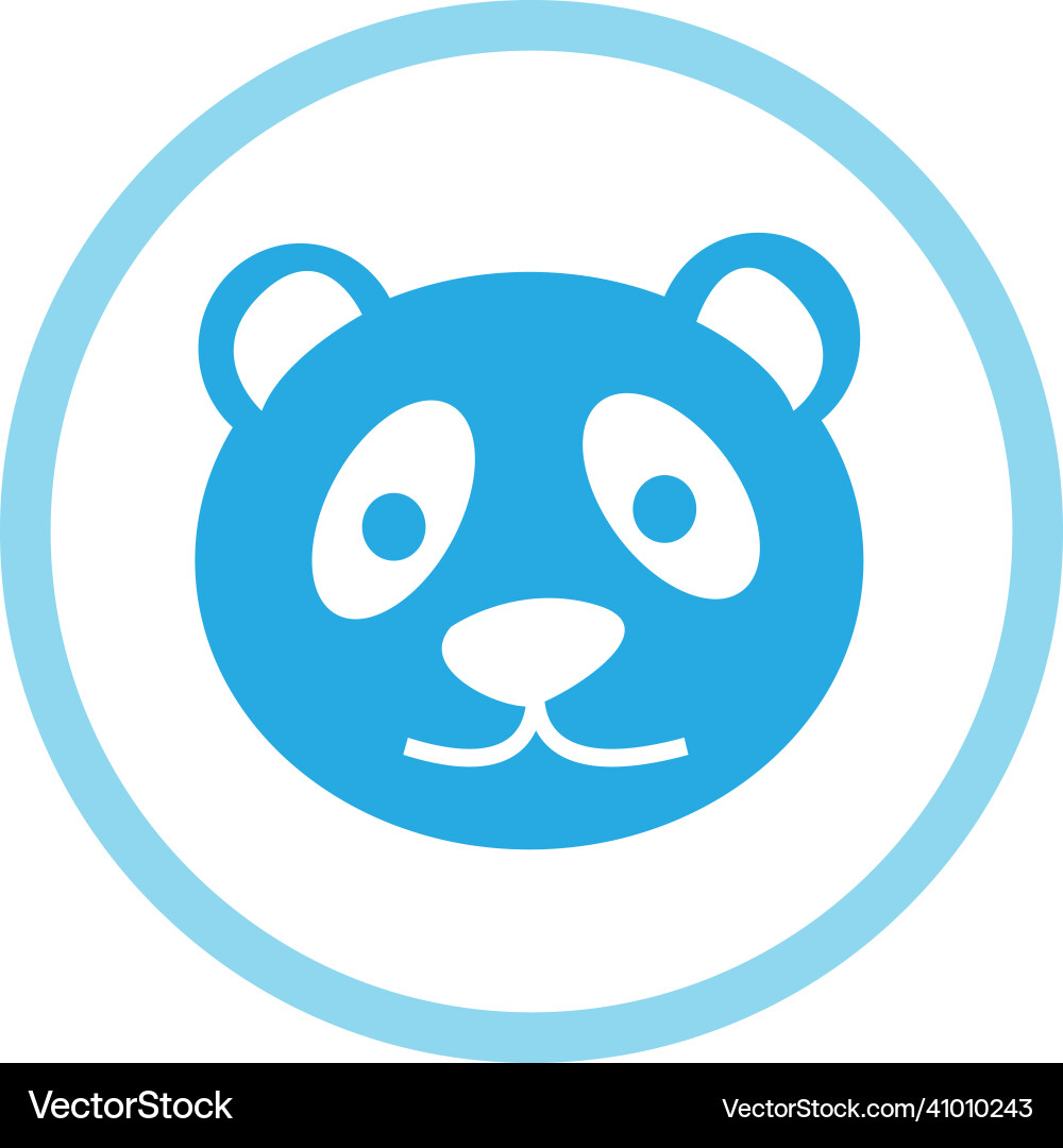 Panda Ikone Cartoon Charakter niedliches Design Vektorbild