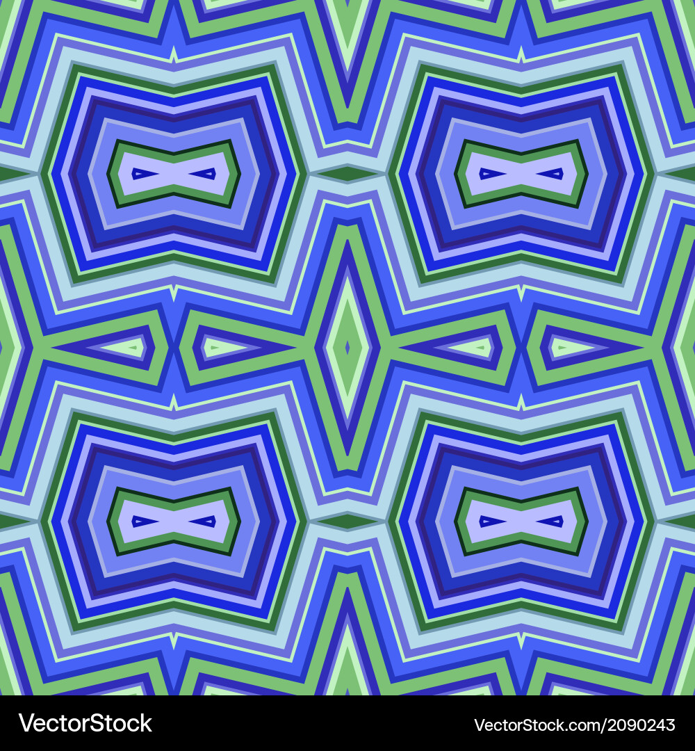Retro Blue Geometric Pattern Vector Image