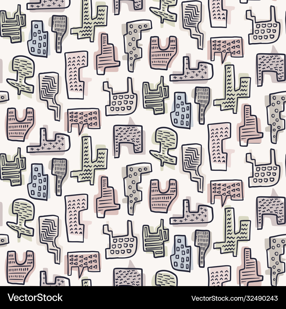 Seamless minimal geo shape pattern design neutral Seamless minimal geo shape pattern design neutral vector image