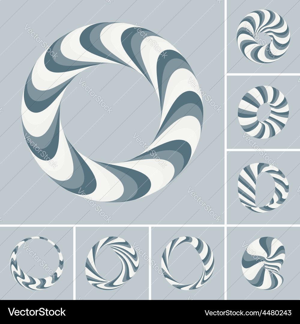 Set of abstract 3d icons such emblems vector image