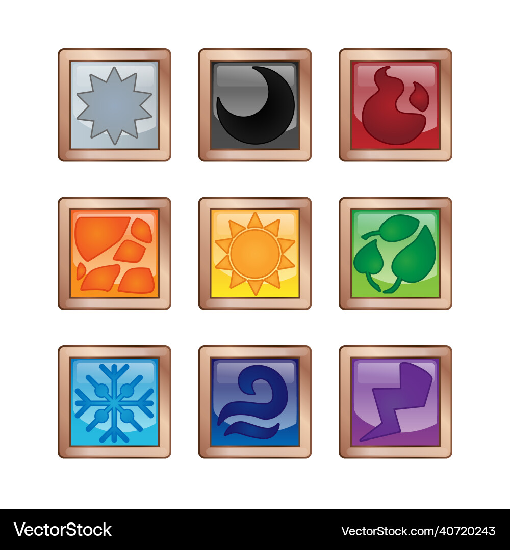 Set of game icons isolated on white background Set of game icons isolated on white background vector image