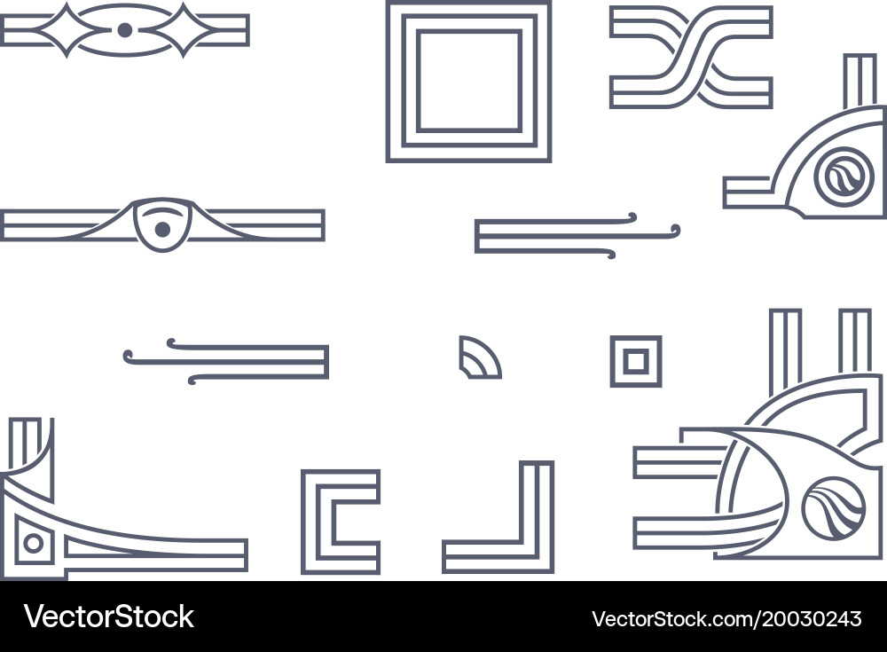 Victorian Scroll Border Frames vector image