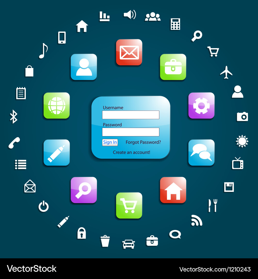 Web design elements vector image