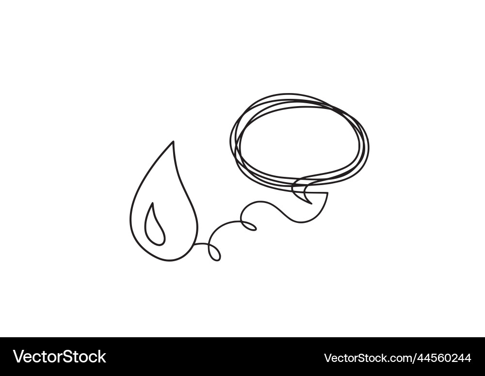 Abstract drop with comment as line drawing Vector Image