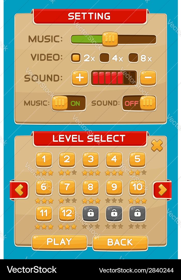 App Interface Buttons Set Vector Image