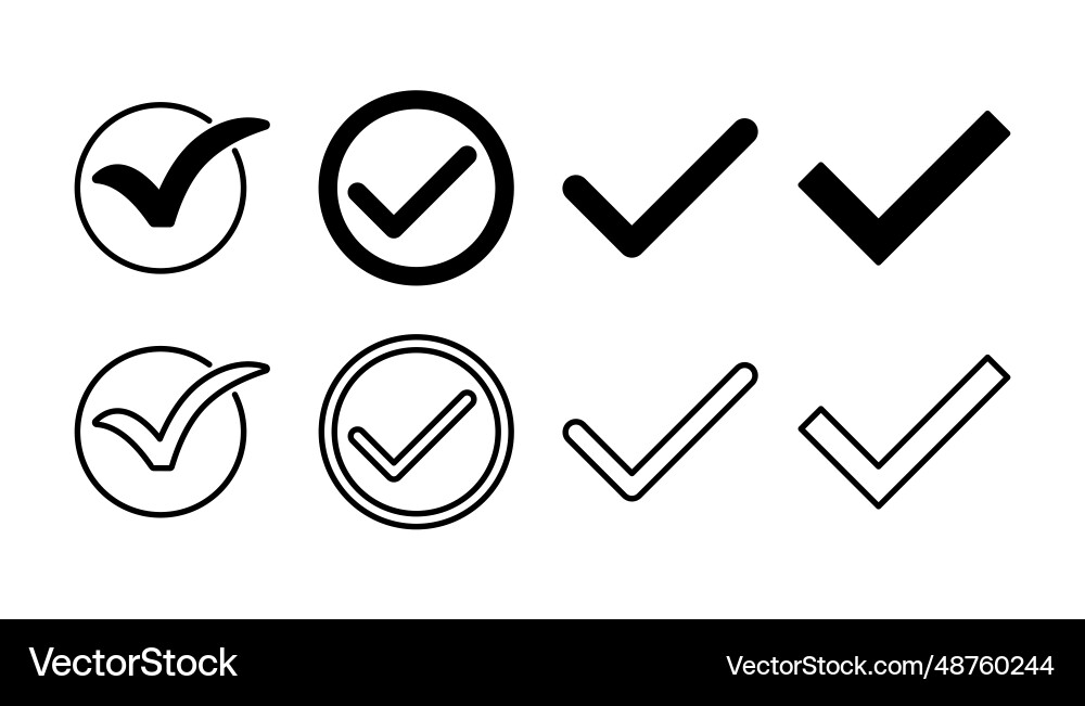 Check icon mark list button vector image