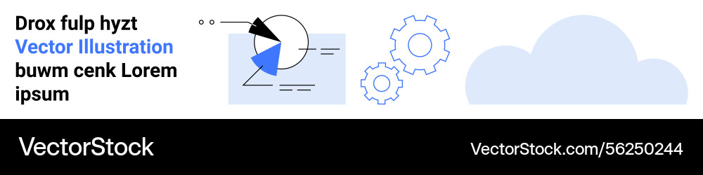 Cloud computing concept with data visualization Cloud computing concept with data visualization vector image