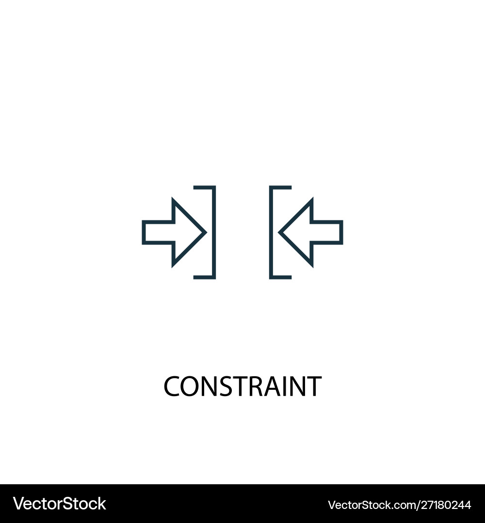 Constraint concept line icon simple element vector image