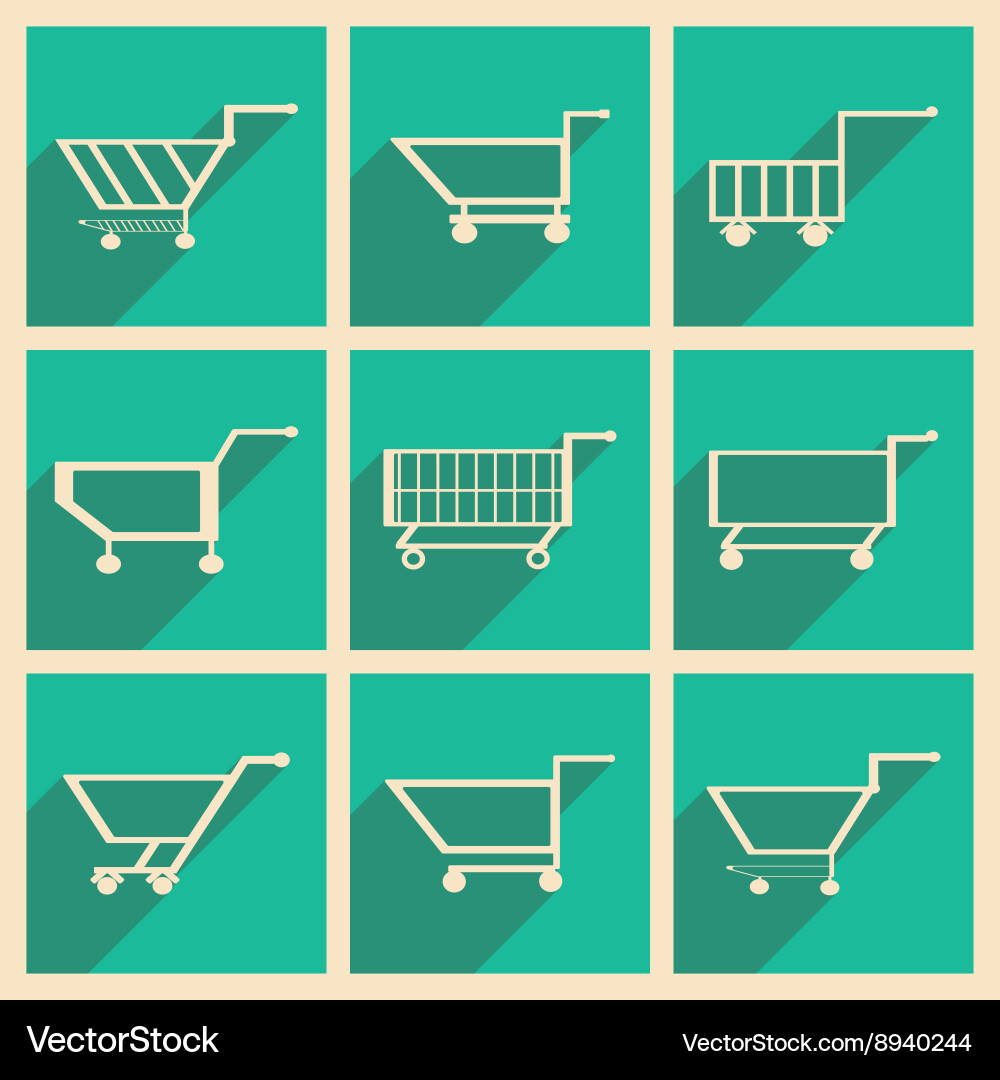 Flat with shadow concept and mobile application vector image