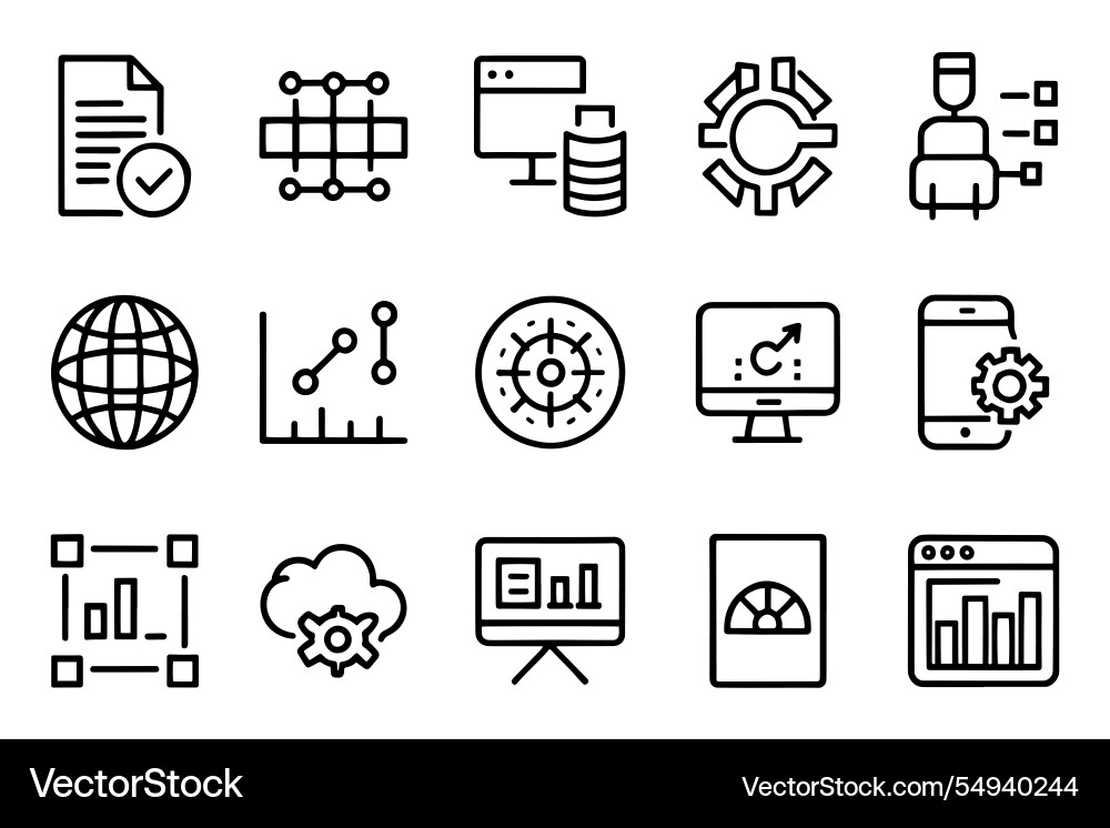 Graphic and web design collection big data Graphic and web design collection big data vector image