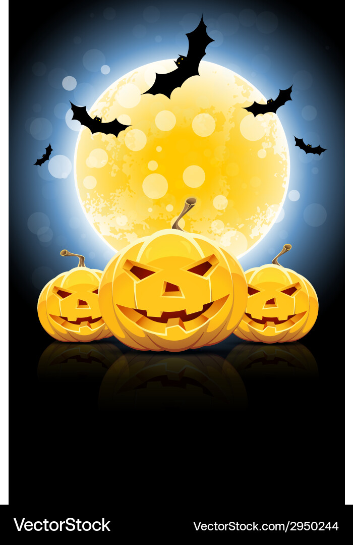 Halloween Moon Night Vector Image
