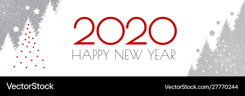 Happy new 2020 year flyer design template elegant Happy new 2020 year flyer design template elegant vector image