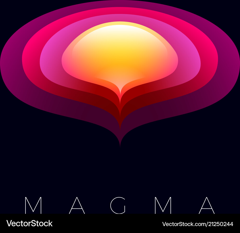 Magma logo half sphere and orbits emblems abstract Magma logo half sphere and orbits emblems abstract vector image