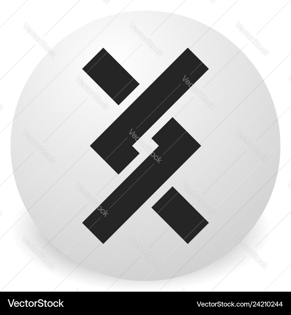Overlapping intersecting knotted lines icon Vector Image