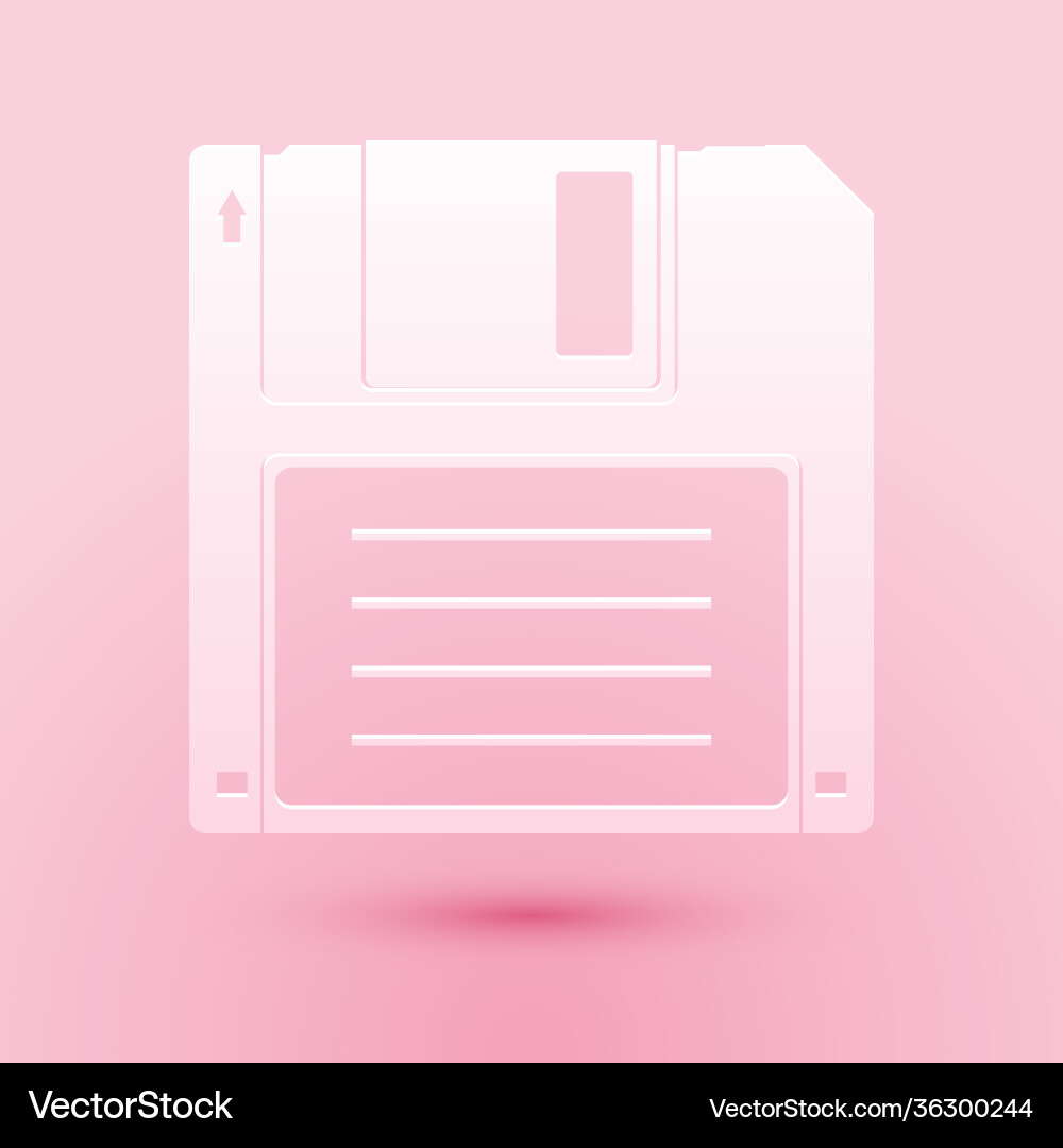 Paper cut floppy disk for computer data storage Paper cut floppy disk for computer data storage vector image