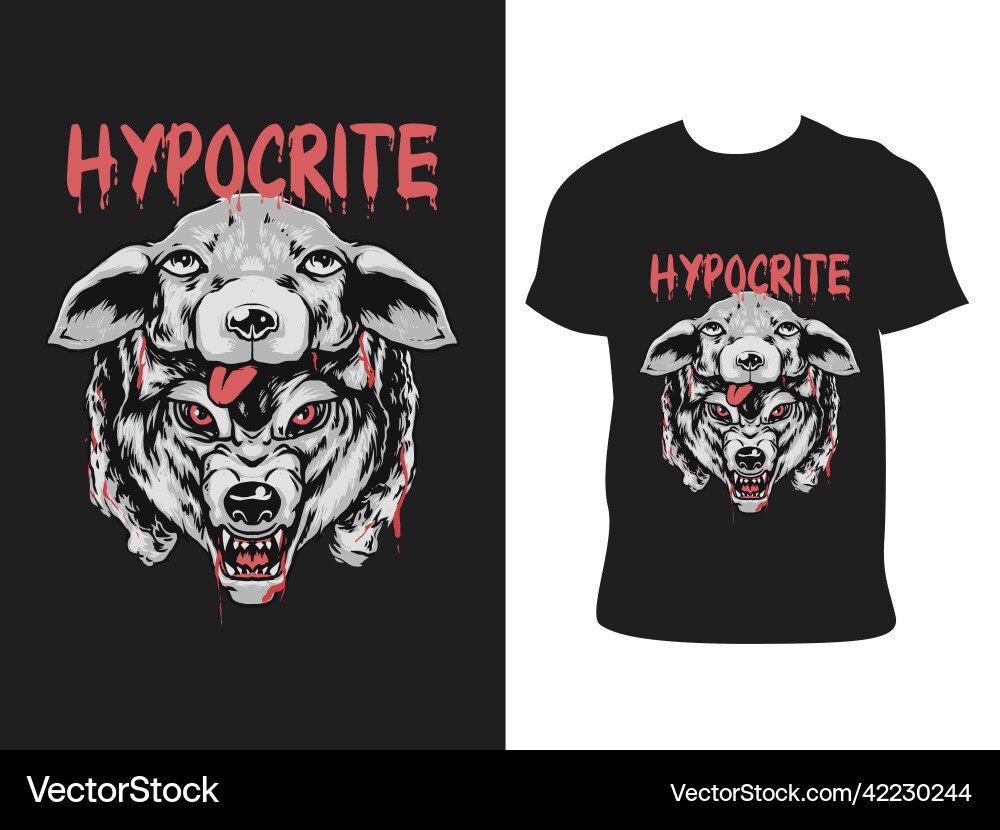 Punk skull with t shirt design Punk skull with t shirt design vector image