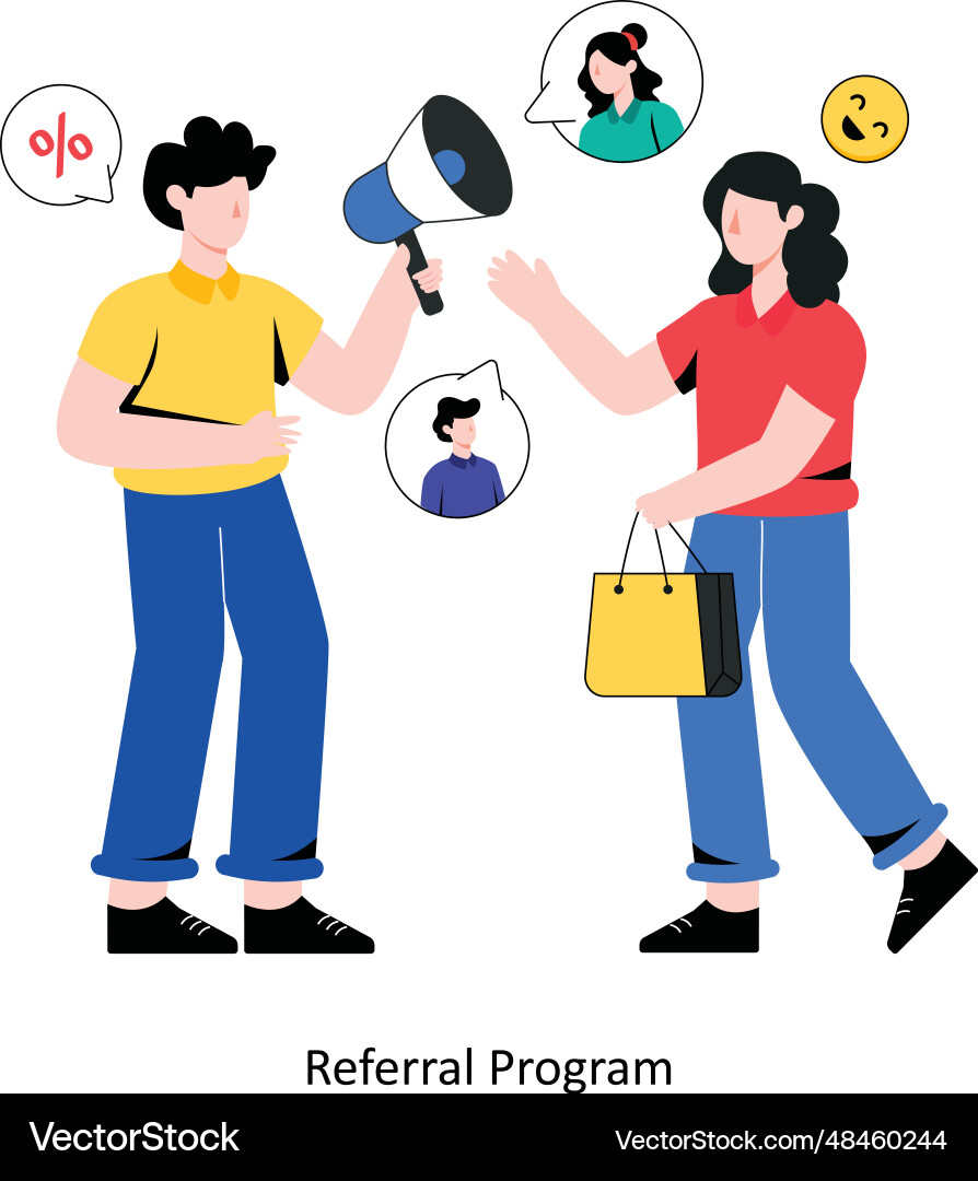 Referral program flat style design Vector Image