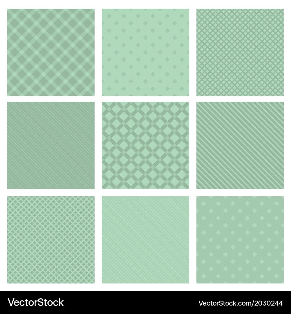 Set of simple geometric seamless patterns vector image
