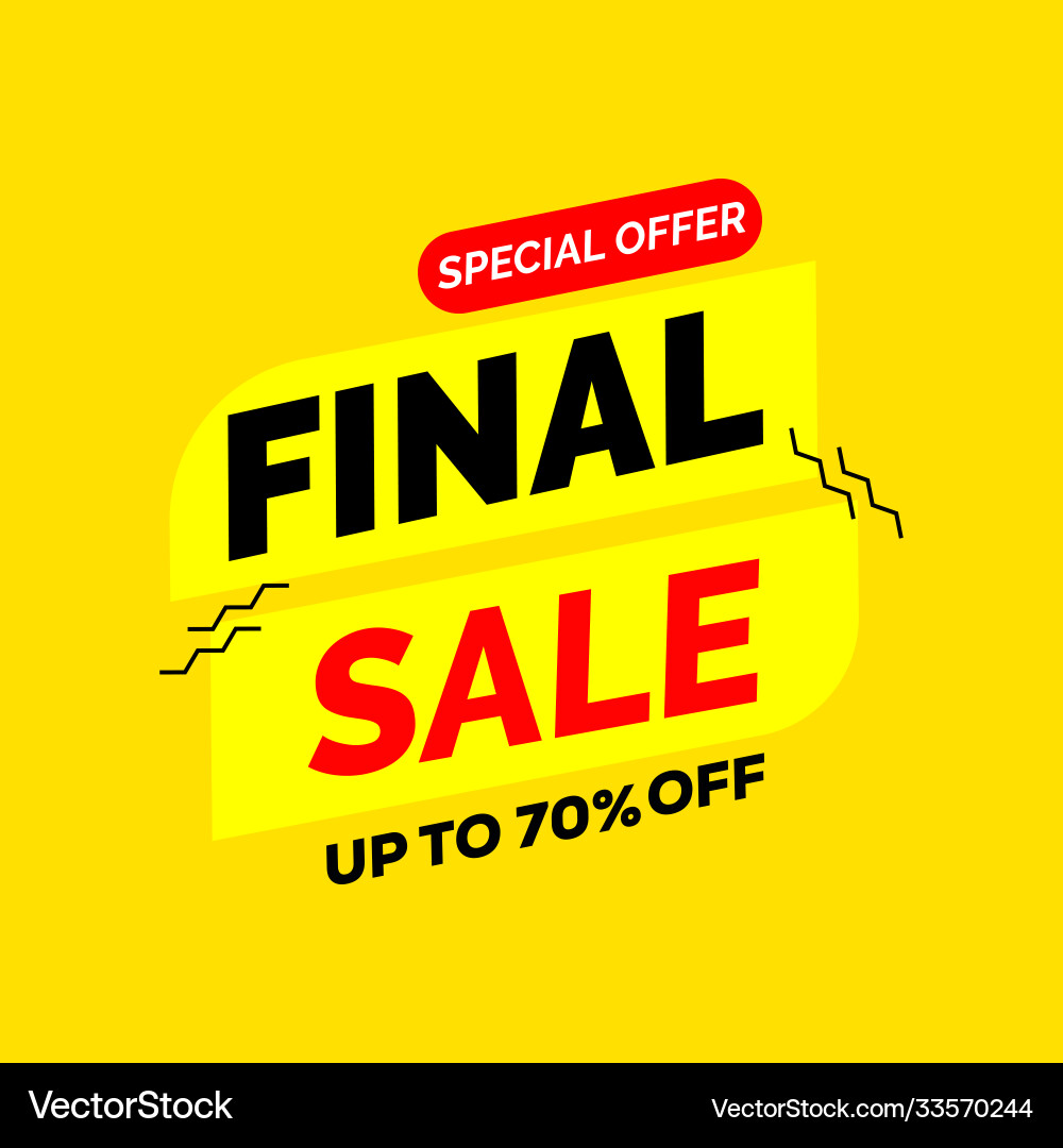 Special offer final sale banner limited Special offer final sale banner limited vector image