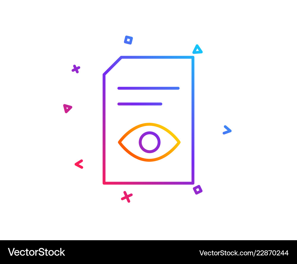 View document line icon open file sign View document line icon open file sign vector image
