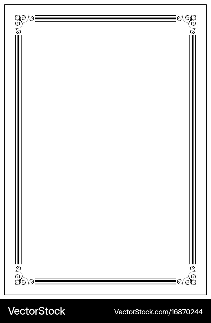 Vintage Page Border - Retro Style vector image