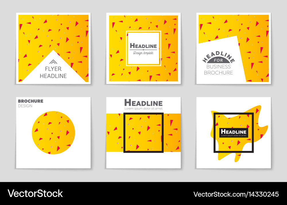 Abstract layout background set for art Vector Image