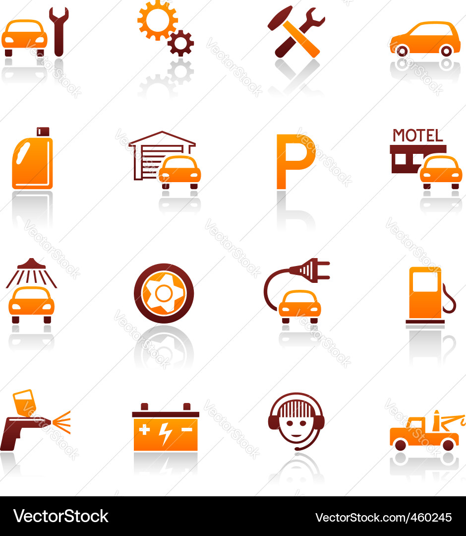 Automotive Repair Icons Set vector image