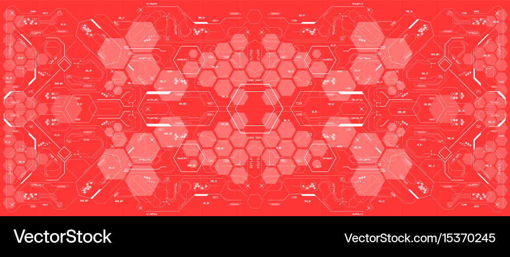 Background with futuristic user interface design Vector Image