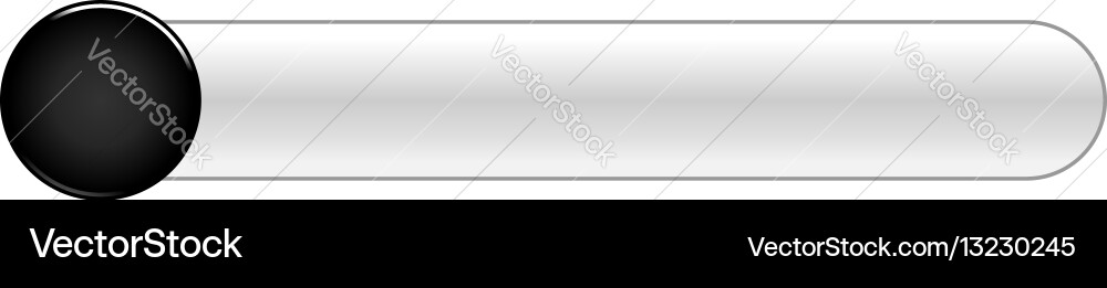 Black blank circle glossy button rounded rectangle Vector Image