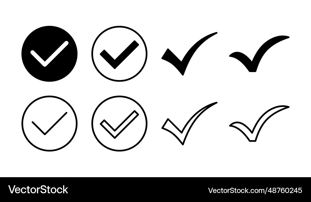 Check icon mark list button Check icon mark list button vector image