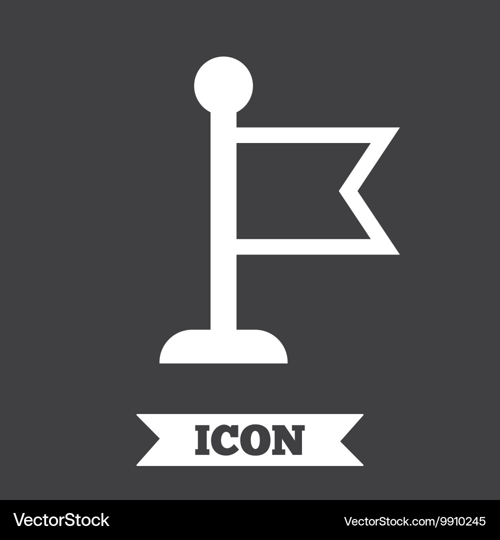 Flag pointer sign icon marker symbol Vector Image