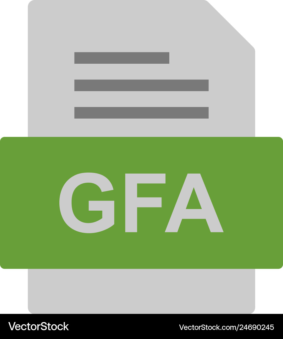 Gfa file document icon Vector Image