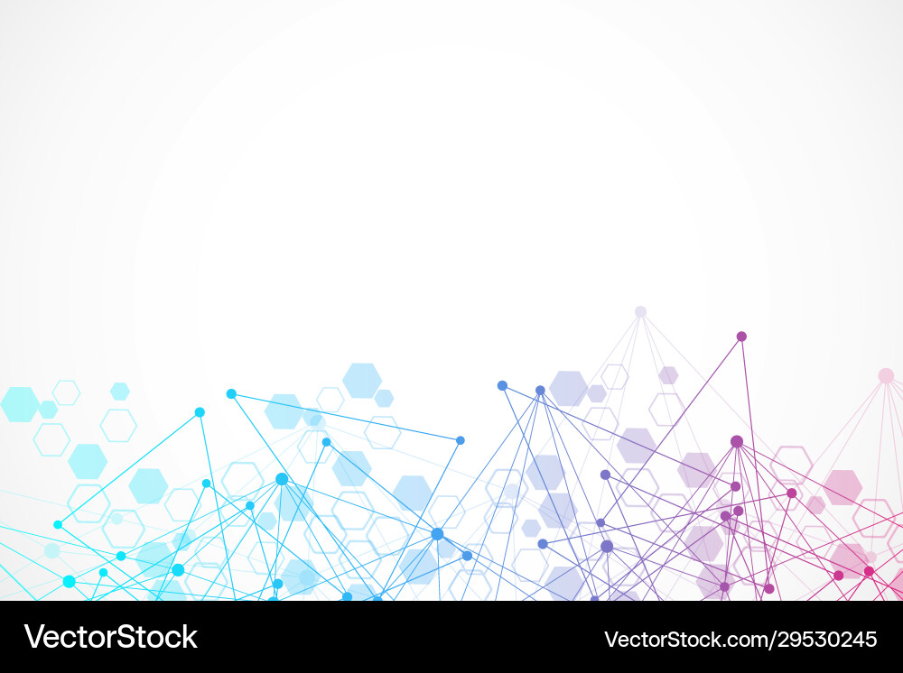 Hexagonal abstract background big data Hexagonal abstract background big data vector image