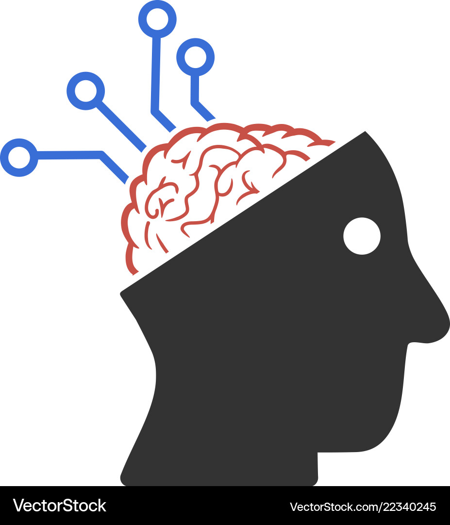 Neural interface links icon Neural interface links icon vector image