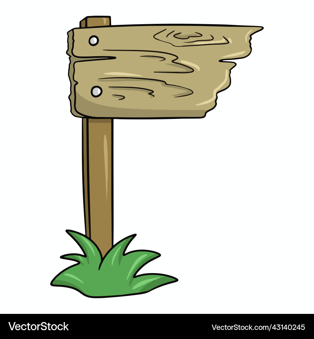Old wooden pointer worn-out pointers standing vector image