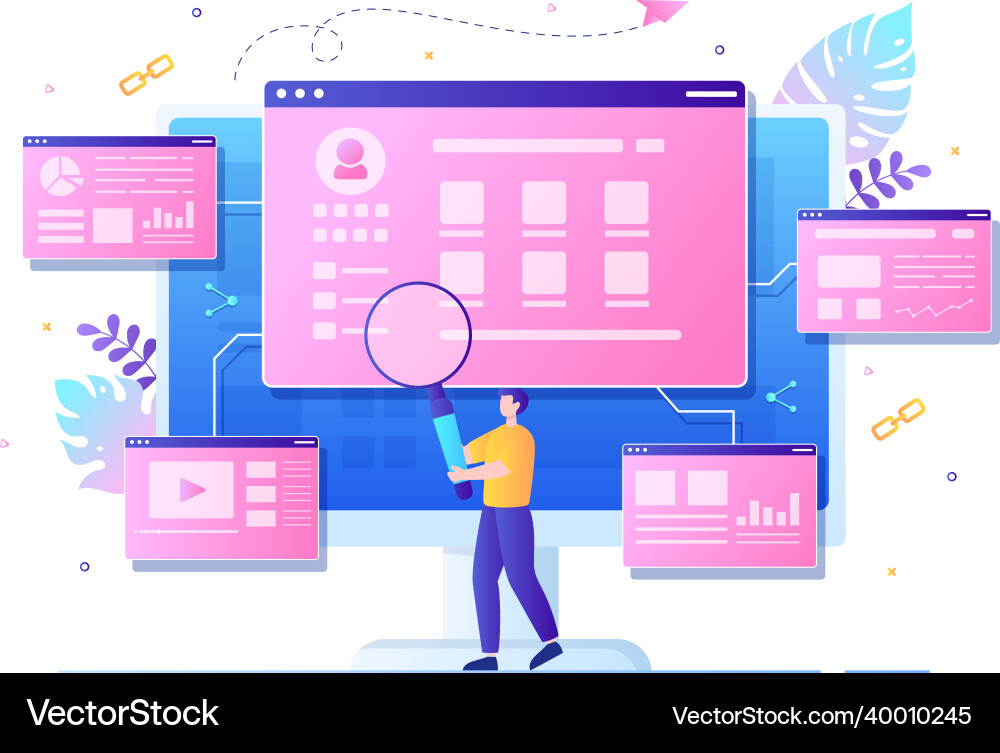 Seo link building as search engine optimization Seo link building as search engine optimization vector image
