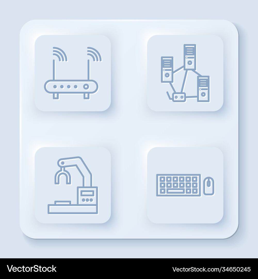 Set line router and wi-fi signal computer network Set line router and wi-fi signal computer network Vector Image