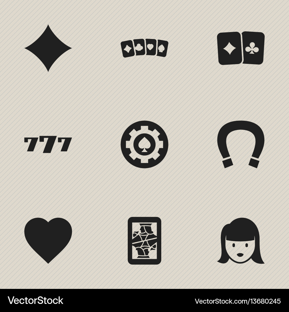 Set of 9 editable game icons includes symbols vector image