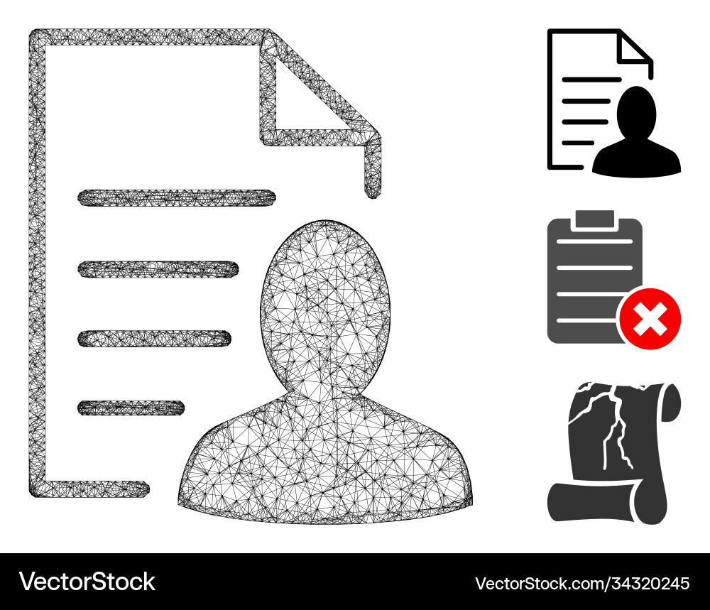User list page polygonal web mesh User list page polygonal web mesh vector image