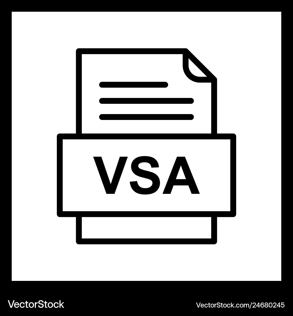 Vsa file document icon Vector Image