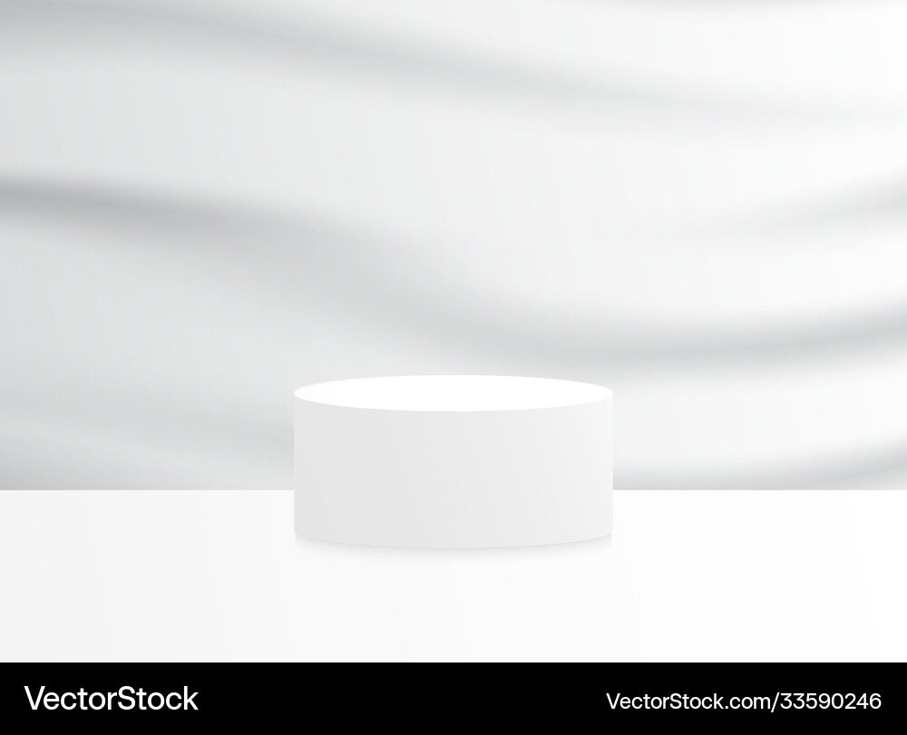 Background 3d white rendering with podium Background 3d white rendering with podium vector image