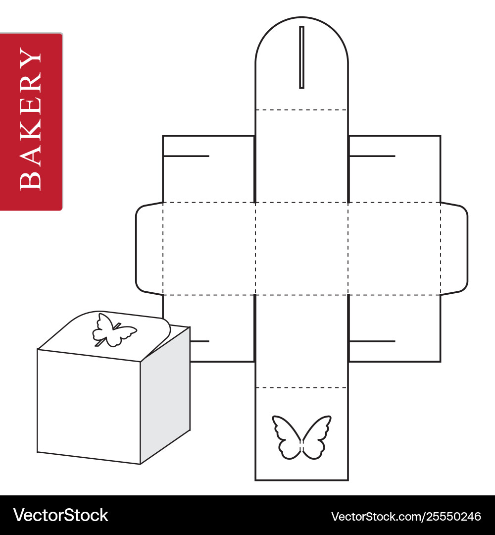 Bakery pattern box 01 Bakery pattern box 01 vector image