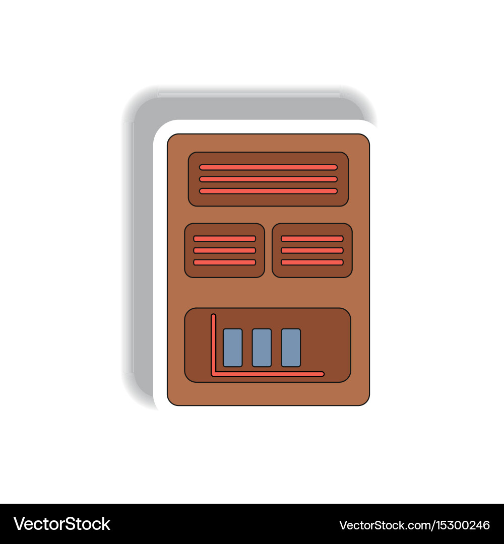 Bar graph statistic report Vector Image