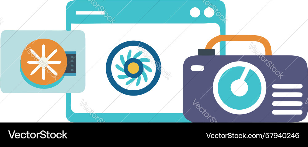 Camera Settings Web Icon Vector Image