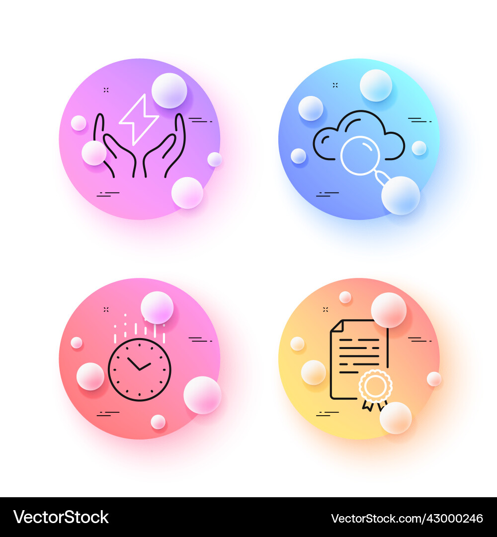 Cloud computing safe energy and certificate Vector Image