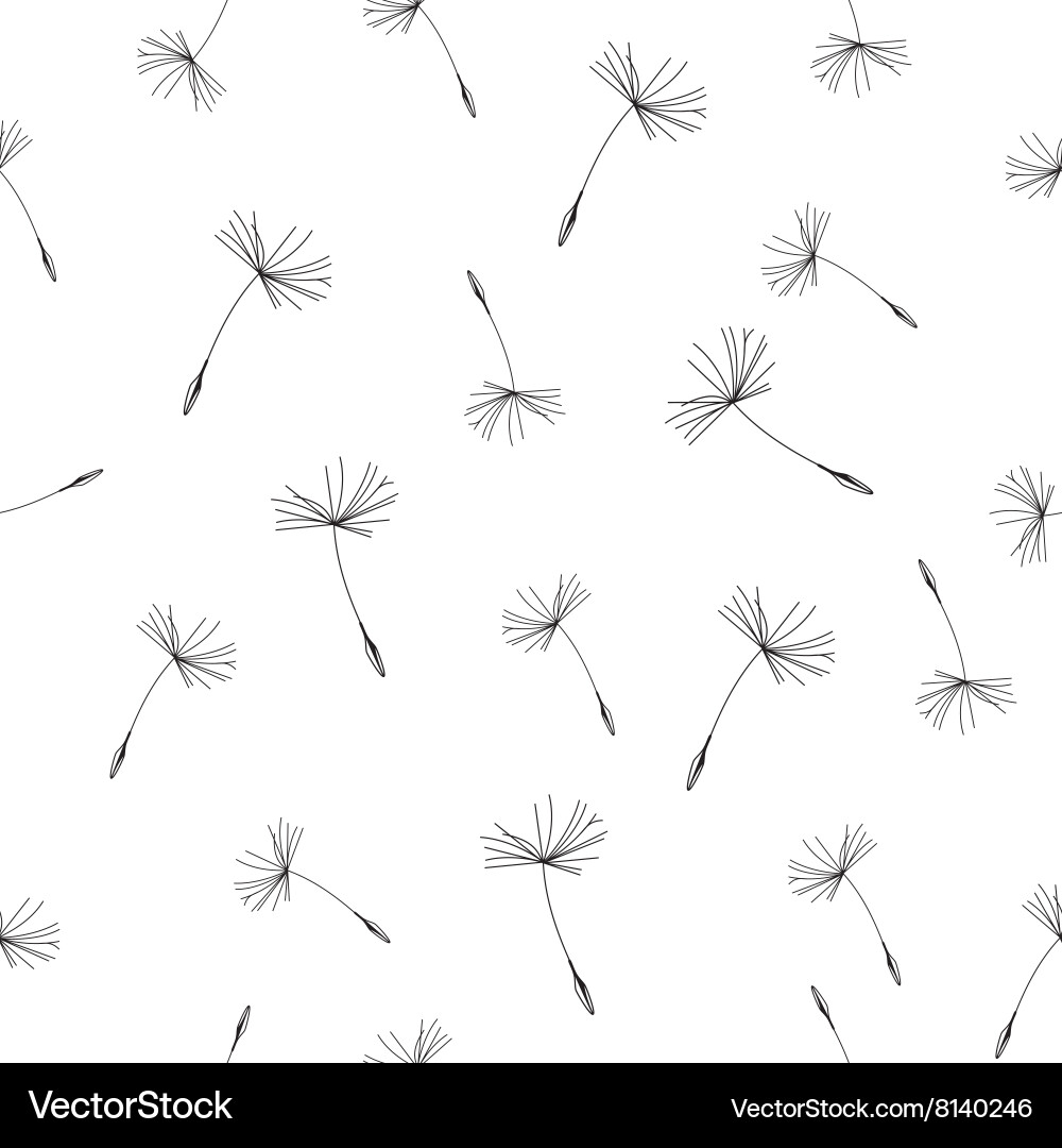Dandelion Seamless Pattern vector image