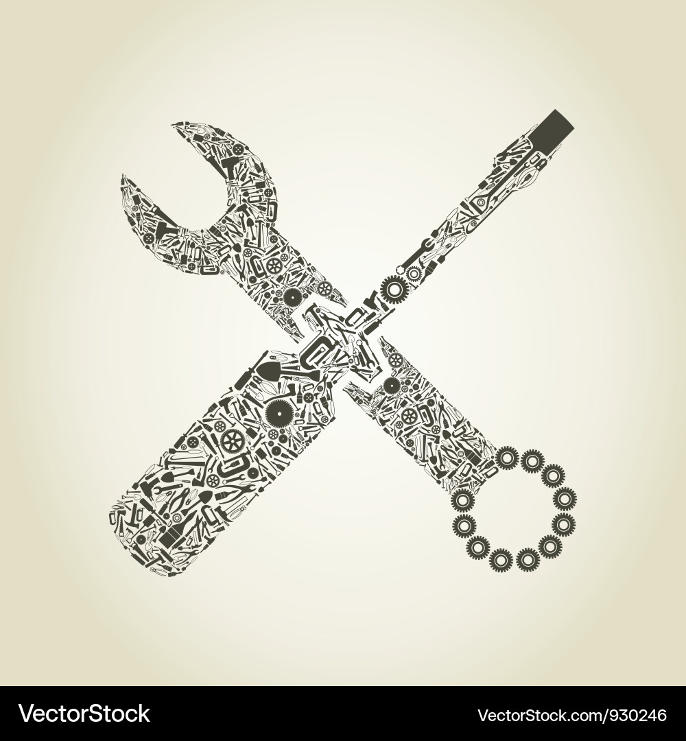 Diverse Tool Collection vector image
