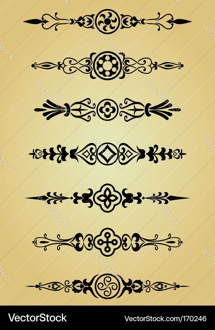 Flower patterns and borders vector image