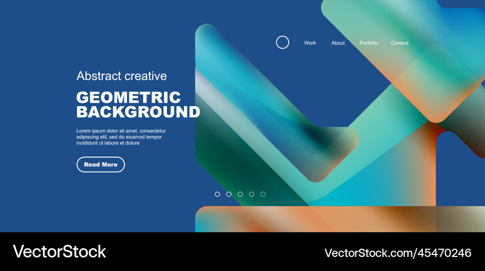 Fluid gradient triangles landing page background Fluid gradient triangles landing page background vector image